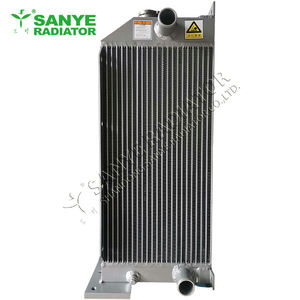 Radiatore <span class=keywords><strong>San</strong></span>--y 75-9 personalizzato con alette a piastre ad angolo retto in alluminio per escavatore usato, caricatore, origine Shandong, 6 mesi di garanzia - Product Image 4