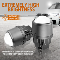 Nuevo Proyector Bi-LED de 3.0 Pulgadas con Ventilador, 3 Colores, Luz Alta y Baja Automática, 65W, Lente HD, Faros Antiniebla para Auto