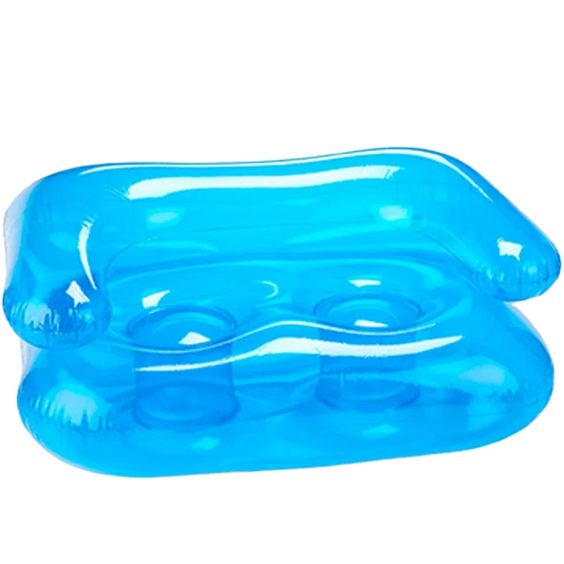 Высокопрочный пластиково-надувной 2-местный диван складной прозрачный двойной воздушный диван-кровать портативный прочный пляжа крупного плана диван кресло