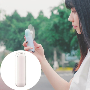 Mini ventilateur portable 2-en-1 rechargeable par USB avec éclairage intégré pour la vente en gros - Product Image 1