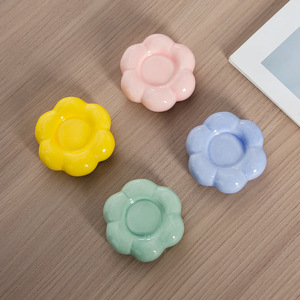 Ceramic Flower Spinning Base Round Cute <b>Table</b> <b>Decoration</b> <b>Accessories</b> For Home Decor - Product Image 2