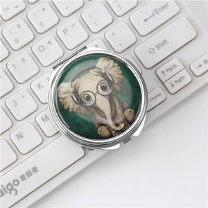 Promotional Metal Pill Keychain, Custom Logo 3 Compartment Round Medicine Pill <b>Case</b> Portable <b>Small</b> Metal Pill Box Keychains - Product Image 4