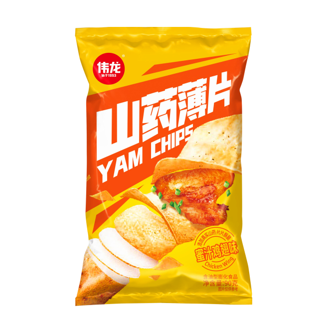 WEILONG, полезные запеченные куриные крылышки, популярные закуски с ямсом, чипсы, питательные Зерновые закуски в мешках