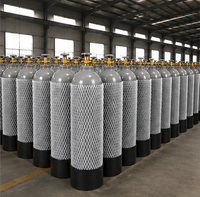 Cilindro de Gas de Kriptón Kr/Xe/Ne de Alta Pureza (99.999%) Kaimei, Mezcla de Gases Industriales, Grado Semiconductores/Electrónico, 47L, 150 Bar, CGA580