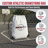 Sac à dos à cordon en polyester 210D blanc, imprimé logo basketball, vente en gros, personnalisable, pour le basketball