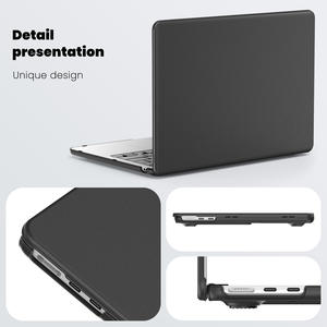 Penutup <span class=keywords><strong>Kickstand</strong></span> PU <span class=keywords><strong>Laptop</strong></span> hitam, untuk Mac Book Air 13.6 2022/2024 Model Fit M2 A2681/M3 A3113 - Product Image 5