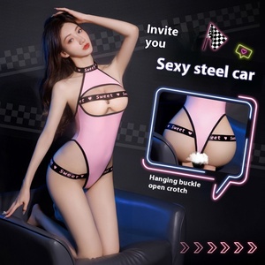 <span class=keywords><strong>Pigiama</strong></span> Sexy per Adulti con Apertura sul Petto e Chiusura Nascosta, Tuta Intera Stile Uniforme, Lingerie Sexy da Donna - Product Image 1