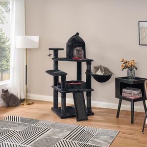 Factory Supply Popular Pet Furniture <strong>Large</strong> <strong>Climbing</strong> Frame Scratcher Components <strong>Cat</strong> <strong>Tree</strong> With Coffin Bed - Product Image 3