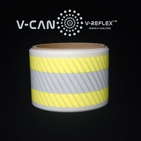 Lembaran Vinyl Reflektif Fluoresen Lime, Pita Reflektif untuk Pakaian Pemadam Kebakaran