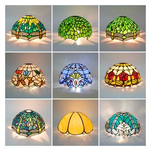 <span class=keywords><strong>Paralume</strong></span> Tiffany da 12 pollici accessori di ricambio in stile retrò <span class=keywords><strong>paralume</strong></span> in vetro colorato per lampada da pavimento - Product Image 3
