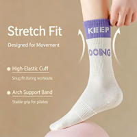 Chaussettes de yoga et de Pilates professionnelles, durables, antidérapantes, respirantes, en polyester, pour toutes les saisons