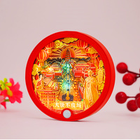 Fabricant OEM/ODM, souvenirs d'anime 3D, lampe en papier sculpté de style folklorique, aimant de réfrigérateur personnalisé, lumière LED, impression numérique