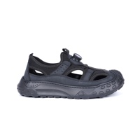 Sandales décontractées pour hommes en maille respirante, à trous évidés, à brides croisées, motif écossais, chaussures aquatiques d'extérieur à enfiler pour l'été