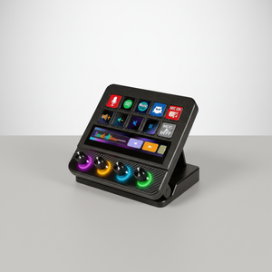 Console de mixage audio pour jeux : 15 touches personnalisables et boutons LCD pour streamers et éditeurs <span class=keywords><strong>vidéo</strong></span> - Product Image 1