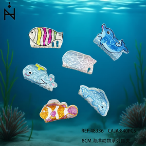 Pinza para el pelo de 8 cm con diseño de animales marinos para mujer - Product Image 3