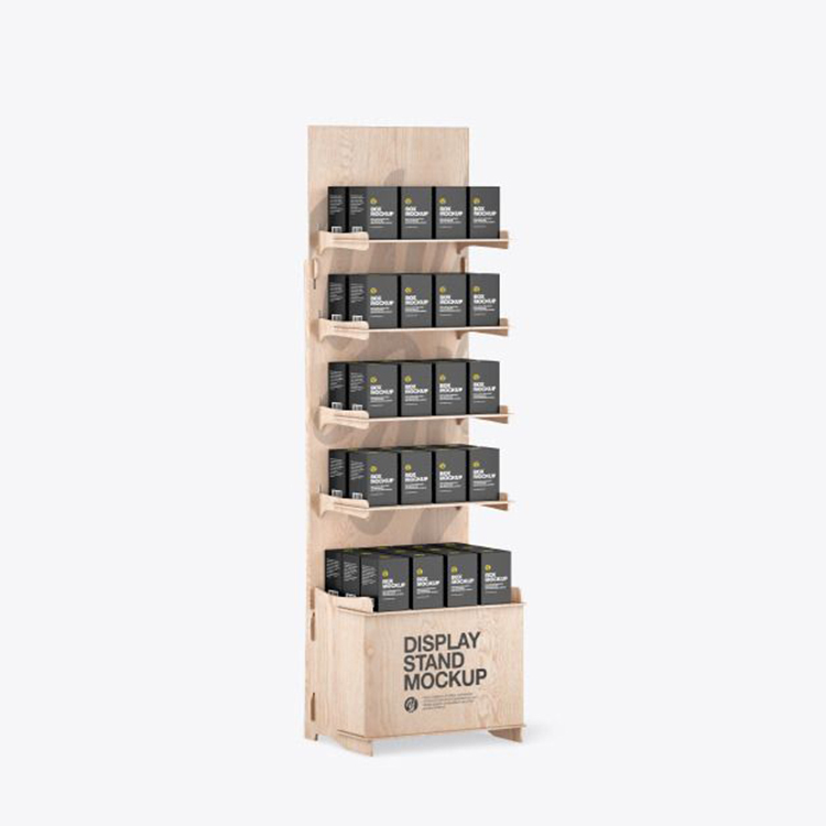 Wooden Display Stand for Moisturizing Lotion and Shower Gel Skin Care Products for Supermarkets and Large Shopping Malls — view 5