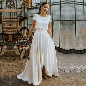 INNO Two-piece Elegant Satin Back Slit Skirt Personality Slim Fashion Hot Selling Evening <b>Dress</b> - Product Image 1