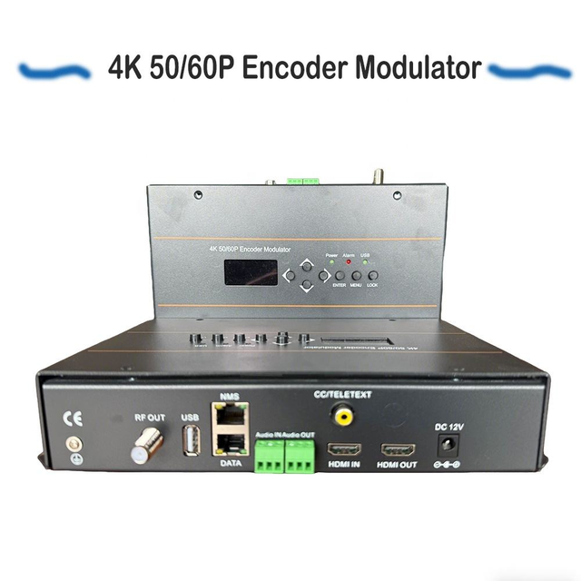 Closed Caption Teletext Audio Delay Function 4K 50/60P HEVC/H.265 Encoder Modulator with IP/ASI Output 4K ATSC Modulator