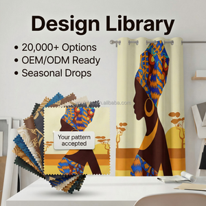 <span class=keywords><strong>Tende</strong></span> Oscuranti Personalizzate Stampate in 3D 100% Poliestere con Arte Africana Femminile 2 Pannelli Drappeggi Termici su Misura OEM/ODM - Product Image 2