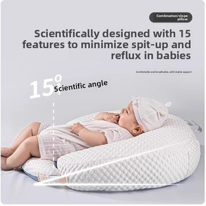 Cuscino <span class=keywords><strong>Allattamento</strong></span> in Cotone Perla per Donne in Confinamento, Supporto Lombare Avvolgente per <span class=keywords><strong>Allattamento</strong></span> al Seno e Contatto Pelle a Pelle del Neonato, Fantasia Tinta Unita - Product Image 3
