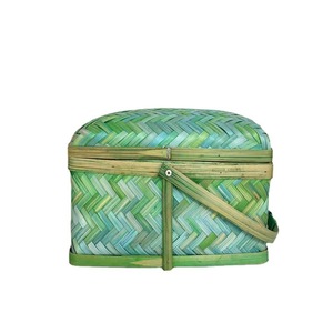 Storage basket with handle home storage & organization bamboo picnic basket cake decoration kitchen storage container