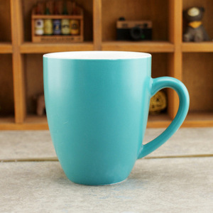 Mug en céramique <span class=keywords><strong>intérieur</strong></span> noir mat et extérieur blanc, tasse <span class=keywords><strong>à</strong></span> eau pour la maison, cadeau, logo imprimable, gravure, café, lait - Product Image 2