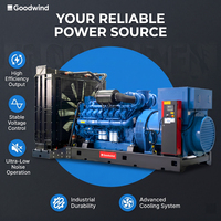 Groupes électrogènes diesel ouverts Goodwind 2400 kW, puissance surdimensionnée, structure durable pour les grands centres de données et l'industrie lourde