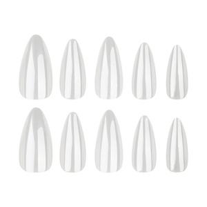 <span class=keywords><strong>Uñas</strong></span> Postizas Sencillas con Recubrimiento Protector, Estilo Europeo y Americano, Color Sólido, Forma Almendrada, Cortas - Product Image 5