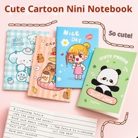 Carnet de notes horizontal de poche, style Ins, couverture rigide, motifs de dessins animés mignons, haute valeur chromatique, papier journal, cadeau