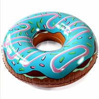 Bouée gonflable en PVC en forme de donut, très populaire, 100 cm, option logo personnalisé, pour fête de piscine d'enfants et utilisation à la plage, modèle PD134202