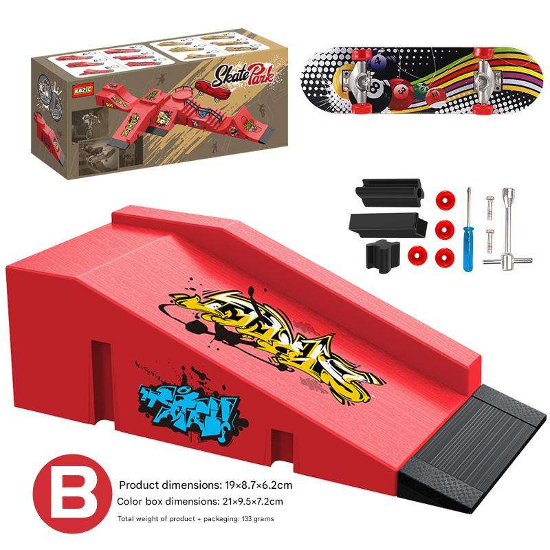 [Rouge] Style B (comprend 1 skateboard)