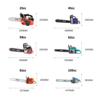 Tronçonneuse à essence 92CC Pro 24'' Machine à couper le bois Grande tronçonneuse puissante 660