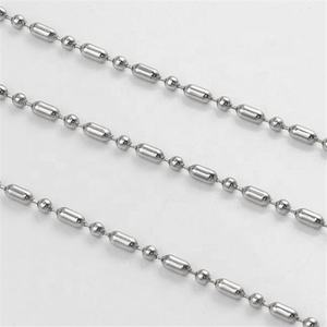 Yiwu Aceon Acero inoxidable hombres estándar etiqueta cadena colgante accesorio fuerte brillante barato venta al por mayor salchicha collar liso - Product Image 4