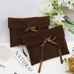 Luxury Velvet Envelope <b>Dust</b> <b>Bag</b> with Satin Lining for Jewelry Accessories Small Gift Packaging Reusable Pouch - Product Image 1