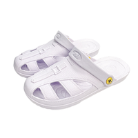 Sandalias Antiestáticas Transpirables Tipo Cruzado ESD, Protección Antipolvo, PU SPU, Suela Gruesa y Suave, Duraderas