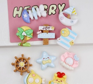 Đại Dương Loạt Nhựa Thủ Công Mỹ Nghệ Cây Dừa Thuyền Cua Biển Sao Xương Cá Trang Trí Cho Cốc Nước Vá Điện Thoại Trường Hợp & Trang Trí - Product Image 2