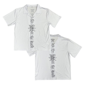 Chemise hawaïenne personnalisée en coton, motif transfert thermique, douce, blanche, grande taille, pour un style décontracté à la plage - Product Image 3