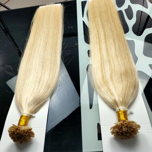 Extensiones de Cabello Humano 100% Remy con Punta de Queratina Italiana Dragonbeauty, Color Rubio, Doble Trama, Extensiones de Cabello con Punta en U, Venta al Por Mayor - Product Image 2