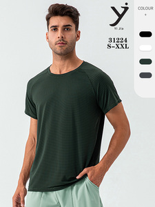 T-shirt rafraîchissant à séchage rapide pour hommes, respirant, pour la gym, l'entraînement, la course à pied, le sport, évacuant l'humidité, haut athlétique - Product Image 2