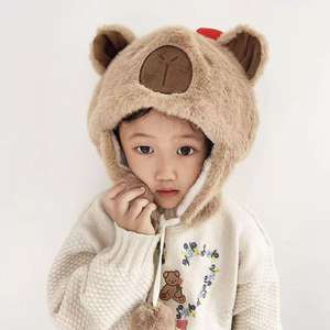 Cute <b>Faux</b> <b>Fur</b> Winter Warm Digital Printing Image Unisex Headwrap Hat for Adults Cold-Proof Plush Ear Protection Cap - Product Image 6