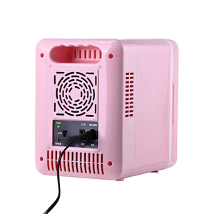 Mini-réfrigérateur 4L avec surface en verre miroir et éclairage LED, équipement de réfrigération avec congélateur pour la maison - Product Image 2