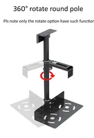 Support universel pour unité centrale d'ordinateur CP-02 30 kg, support de boîtier PC, fixation murale ou sous bureau, réglable en largeur et en hauteur