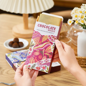 Boîte d'emballage de barre de <span class=keywords><strong>chocolat</strong></span> noir de Dubaï personnalisée en gros emballage en papier carton pliable de <span class=keywords><strong>chocolat</strong></span> de bonbon pour les petites entreprises - Product Image 3