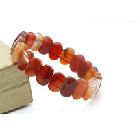 Bracelet en Agate Œil de Tigre Naturel à Double Trou, Cordon Élastique, pour Femmes et Hommes