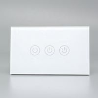 1/2/3 Gang Équipement et fournitures électriques Produits pour la maison intelligente Interrupteur mural tactile USA Pas de neutre Wifi Tuya 120V Gua 2A