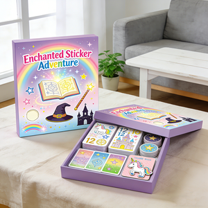 Nouveaux jouets autocollants pour enfants, kits d'artisanat DIY, autocollants mignons d'animaux, de princesses et de dessins animés pour la décoration de fête, cadeaux pour enfants - Product Image 1