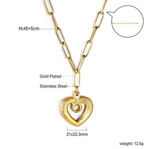 <b>Simple</b> Dancing Dance Waterproof Stainless Steel Delicate Pendant <b>Necklace</b> Love Heart Chain Mama <b>Necklace</b> for Women - Product Image 2