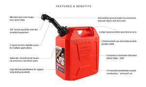 Galão de Plástico SEAFLO de <span class=keywords><strong>20</strong></span> Litros com Boca Larga e Desligamento Automático no Atacado na China - Product Image 3