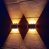 IP65 modernes imperméabilisent des lumières de mur de LED Base extérieure décorative légère solaire intelligente d'acier inoxydable favorable à l'environnement