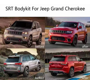 Kit carrosserie style SRT-8 pour Jeep Grand <span class=keywords><strong>Cherokee</strong></span> 2014-2020 avec pare-chocs avant et arrière, jupes latérales et calandre – Stock USA, Vente directe usine - Product Image 6
